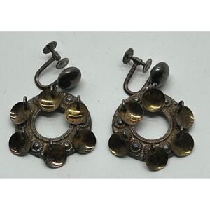 Vintage 830 Silver Norwegian Solje‎ Willy Winnaess WW Filigree Earrings